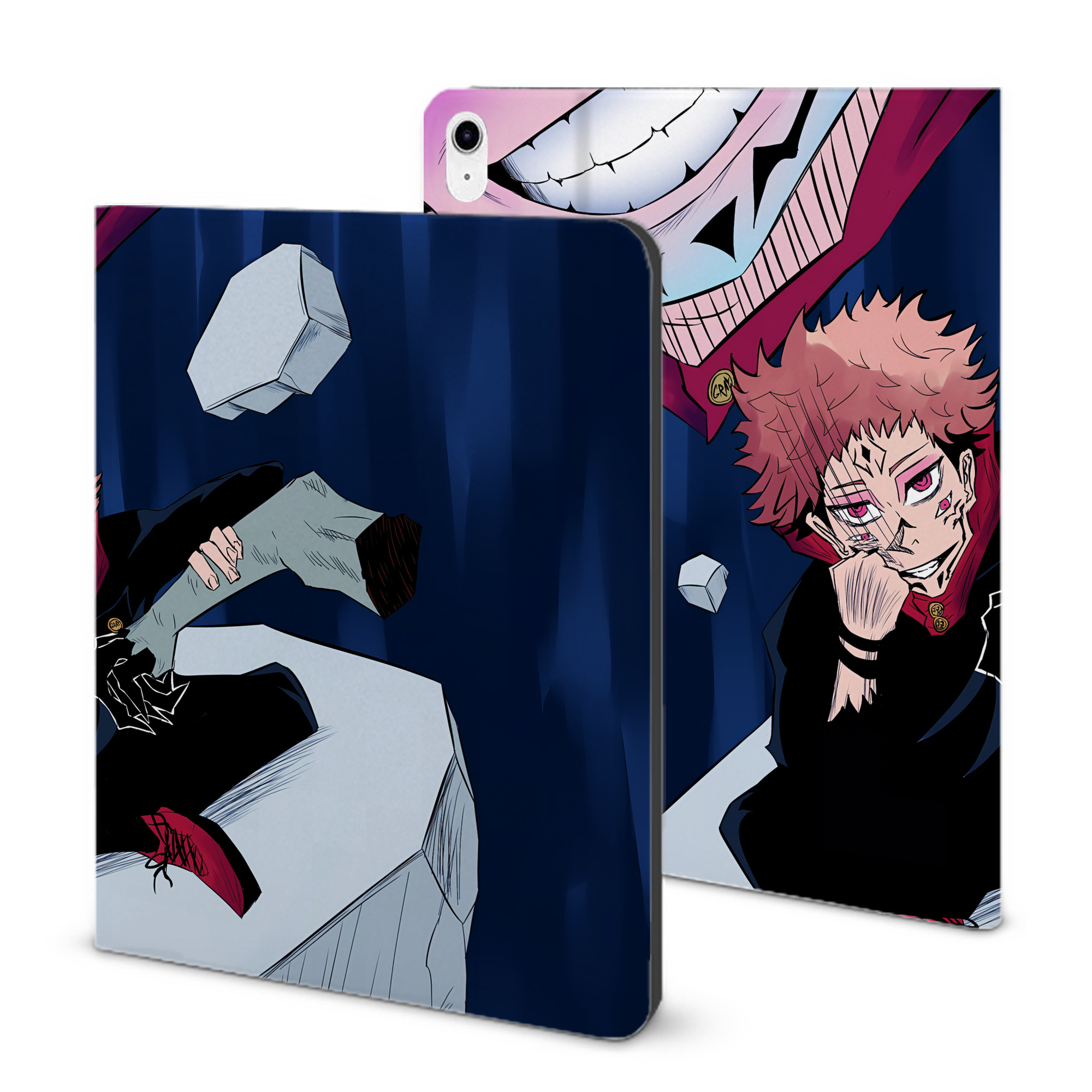 （画像用） 呪術廻戦 Jujutsu Kaisen IPad ケース ブック型 PUレザー TPU 耐衝撃 軽量 薄型 ペン収納なし 全面保護 IPad 各モデル対応